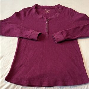 Natural Reflections Plum Henley Shirt